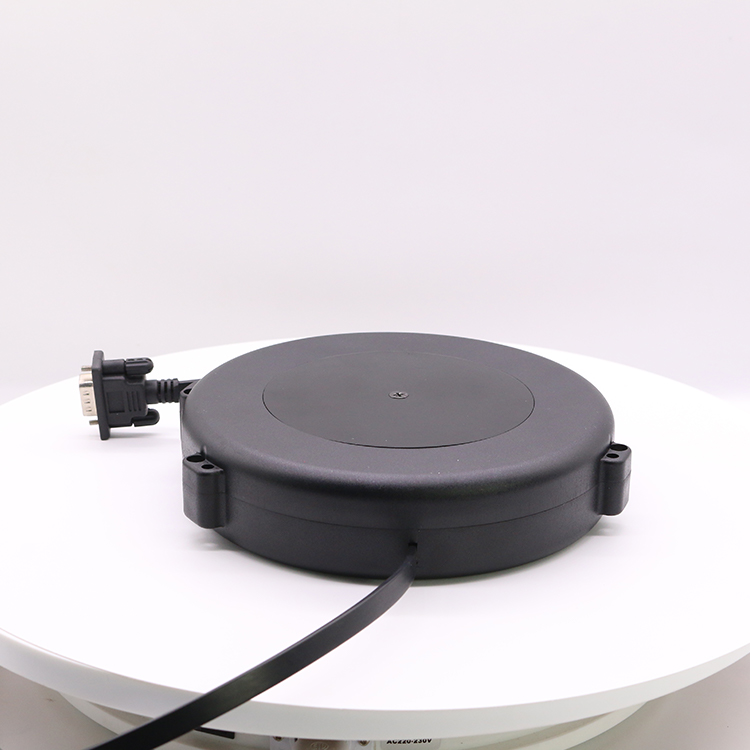 ABS plastic cable reel with USB extension for electronic equipment retractable cord reel