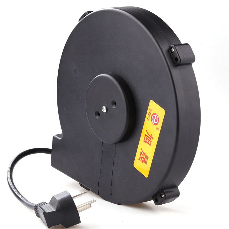 Wholesale Black 2.5m Automatic Retractable Electric Auto Rewind Cable Reel For Consumer Electronics Automatic Retractable Cable Reel