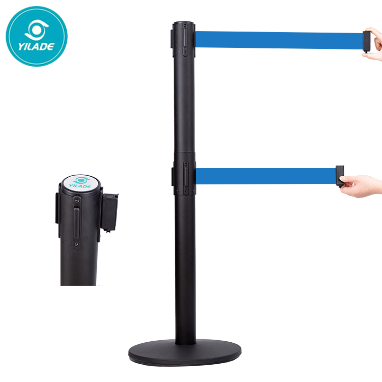 Hot Sale Post Queue Barrier 3meters Flexible Belt Pole Stanchion With 100% Safety Belt Post