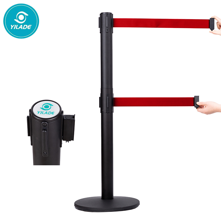 Top Quality  stainless steel retractable Isolate  belt for Queue line crowd control Isolate belt