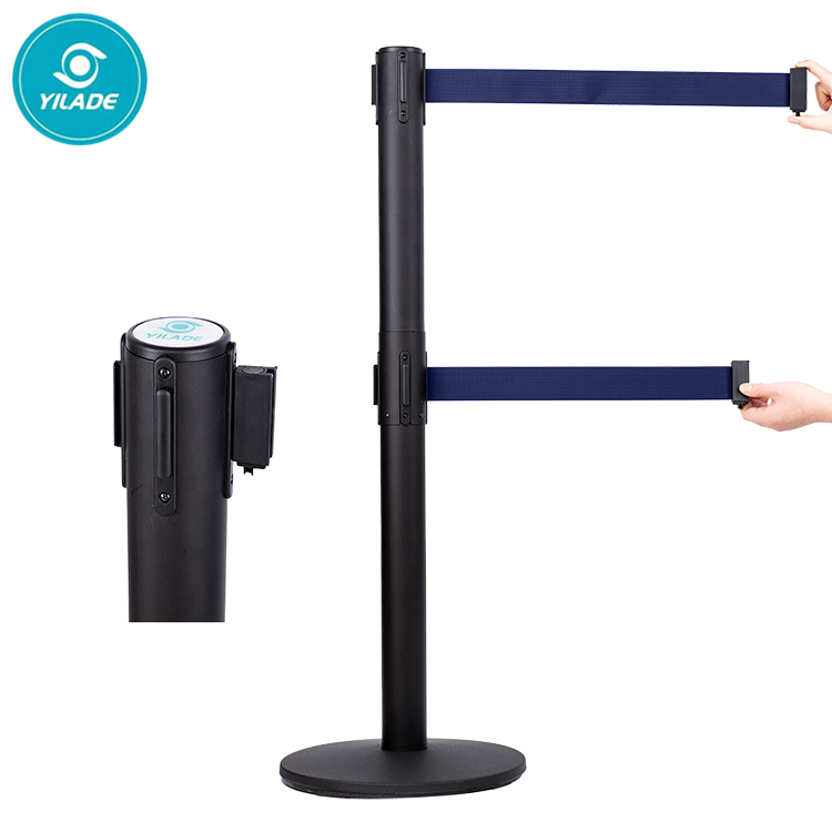 Customize Management Queue Pole Stanchion Barrier Retractable Belt With Best Quality Queue Management