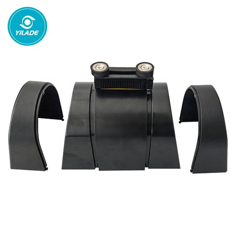 Wear-resistant 5m Black Plastic Wall Mount Safety Stanchions Retractable Nylon Belt Queue Barrier With Magnet For Hospital