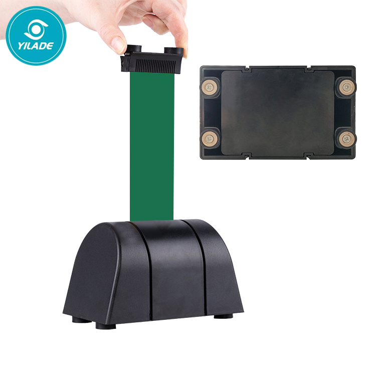 competitive price plastic wall mounted belt barrier with magnetic holders for crowd control management