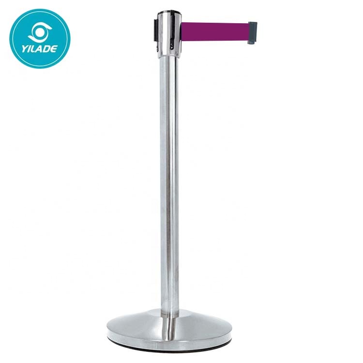 Best Quality Stainless Steel Stanchion Crowd Control Cast Iron Base Post Queue Safety Post For Queue Management