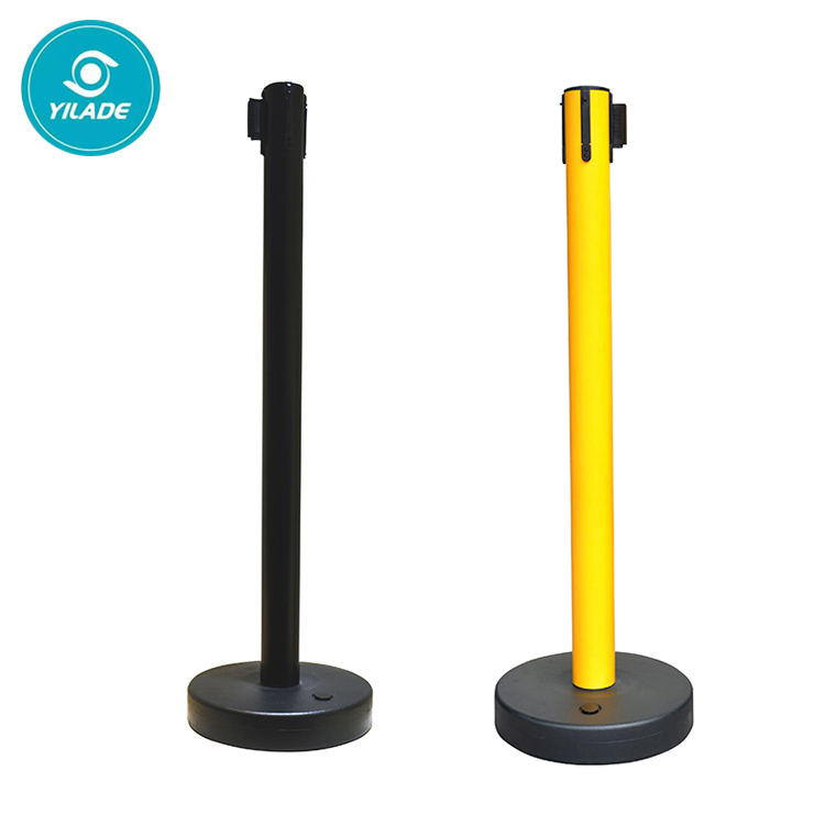 Custom Material PVC Four Way Joint Powder Coated Barrier Post Retractable Stanchion With 100% Safety