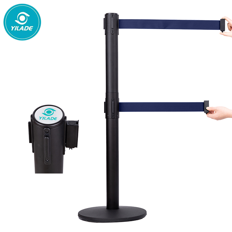 Factory Direct Queue Retractable Belt Stanchion Facility Crowd Control Barrier For 100% Safety