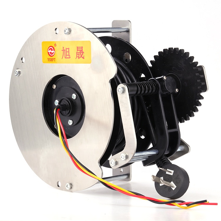 New Stainless Steel 10a 220v Retractable Extension Outlet Power Cable Reel For Industrial Equipment Cable Reel