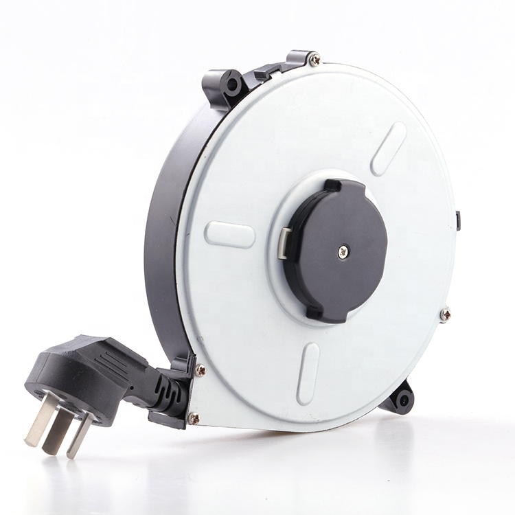 factory design white power extension cord cable reels for consumer electronics retractable cord reels retractable cord reels