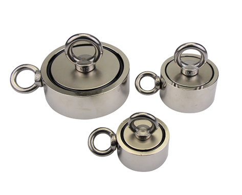 magnetic fishing magnets with two eyebolts