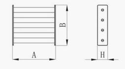 Square Neodymium Grate Magnet Sketch