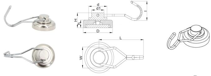 Swivel magnetic hooks sketch