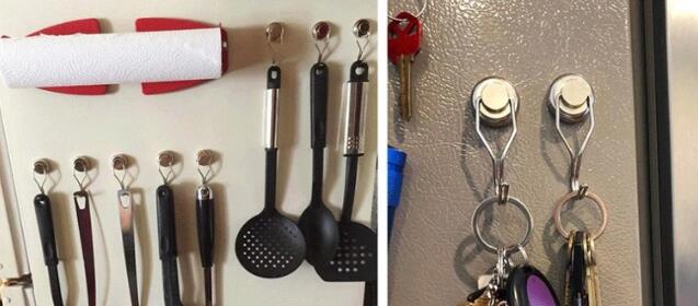 Swivel magnetic hooks for wall using