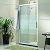 Easy Install Aluminium Alloy Straight  6mm Silk Printing Glass Sliding Shower Door
