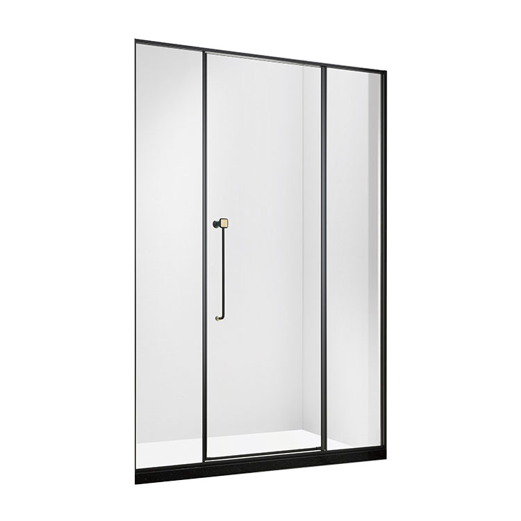 Foshan High Quality 8mm Stainless Steel Black Luxury Shower Door Walk in Bath with Full Frame