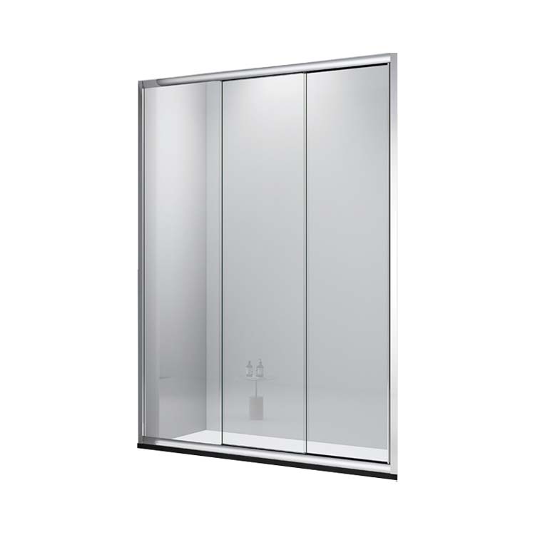 Sand Silver Framed Pivot Door With Tempered Clear Glass Shower Door Shower Enclosure