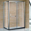 304 latest stainless steel frame matte silver bathroom cabin double-open tempered glass shower door transparent sales blue stone