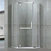 Luxury Semi Frameless Diamond Shape Hinge Shower Enclosure