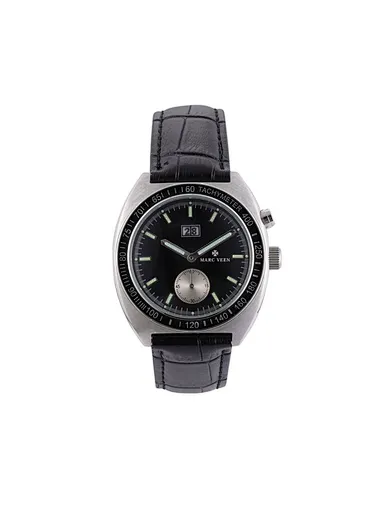 movado museum black dial stainless steel men watch