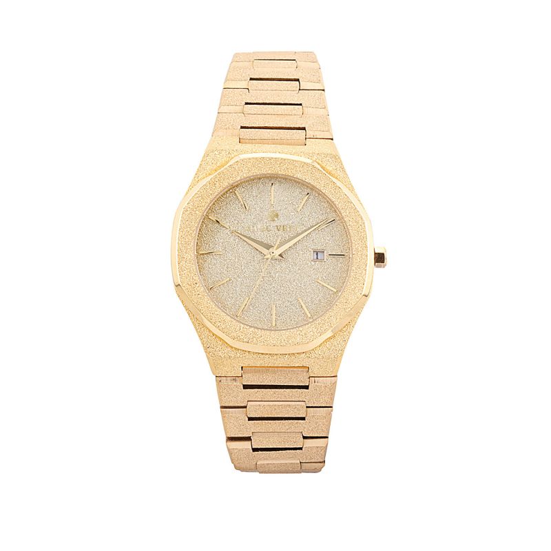 movado brown leather watch