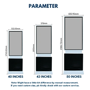 Advertising displayer Horizontal & Vertical screen Rotatable Interactive  Digital signage