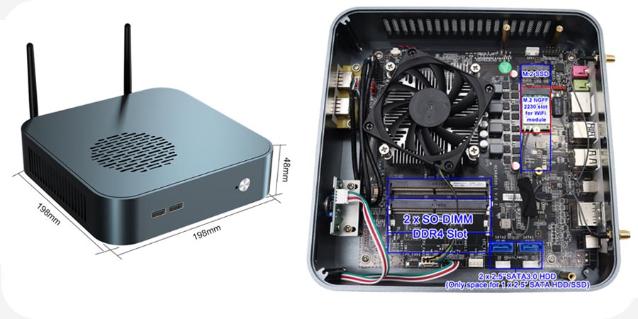 Mini PC with windows 10 in office and home