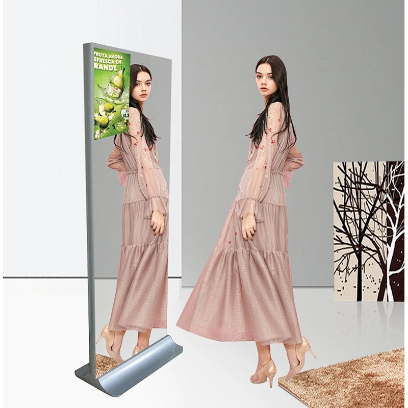 OEM ODM Wall mounted mirror advertising displayer light mirror