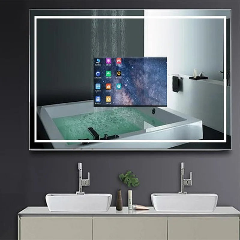 OEM ODM Wall mounted mirror advertising displayer light mirror