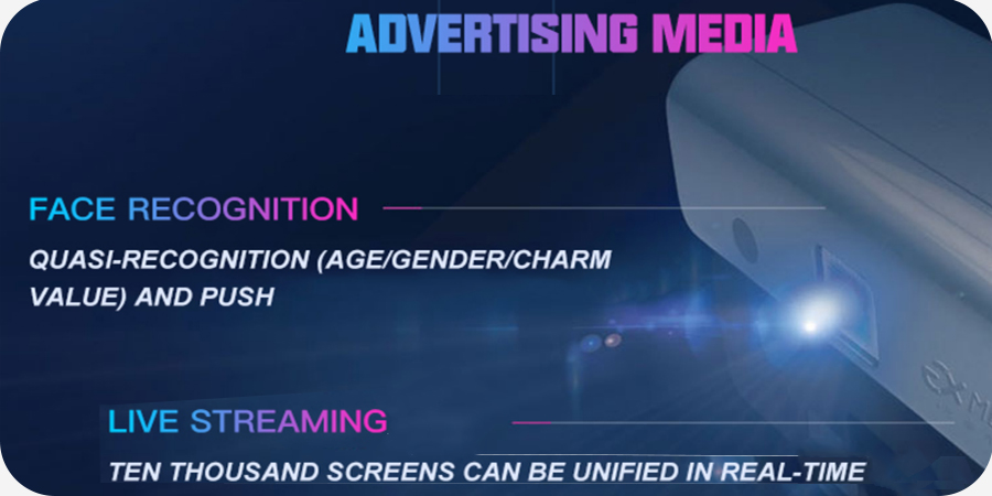 smart projector advertising display