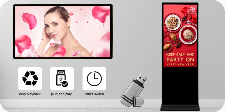 visualizador de pantalla táctil, soporte de suelo, visualizador de publicidad, pantalla táctil publicitaria,