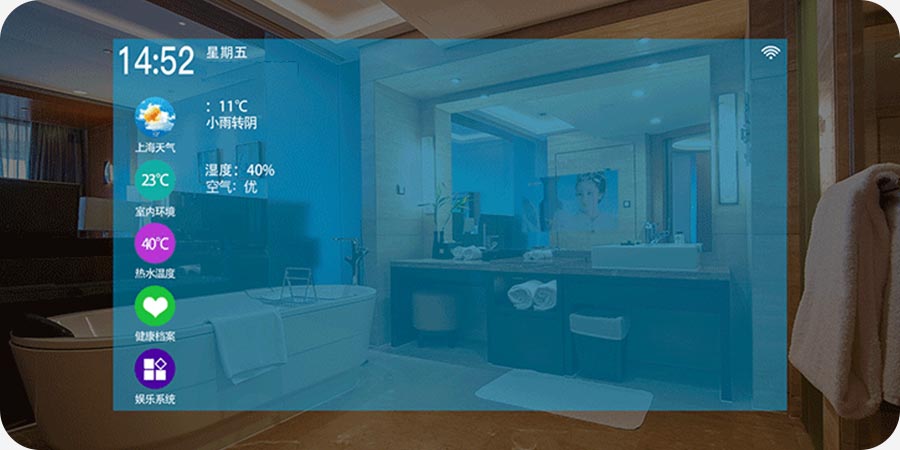 OEM ODM Wall mounted and Floor stand mirror advertising displayer light mirror