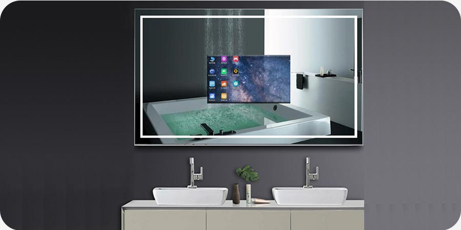 OEM ODM Wall mounted and Floor stand mirror advertising displayer light mirror