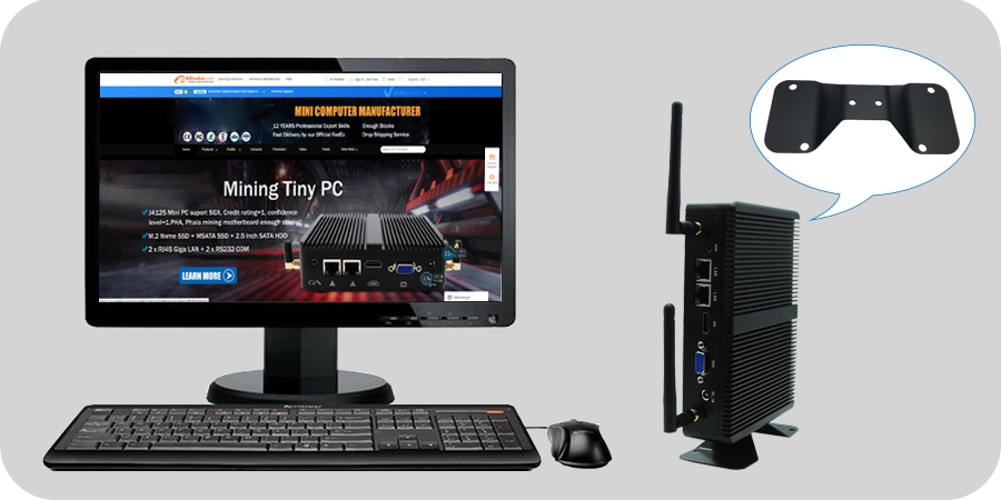 Dell Мини-ПК полностью алюминиевый корпус для промышленных