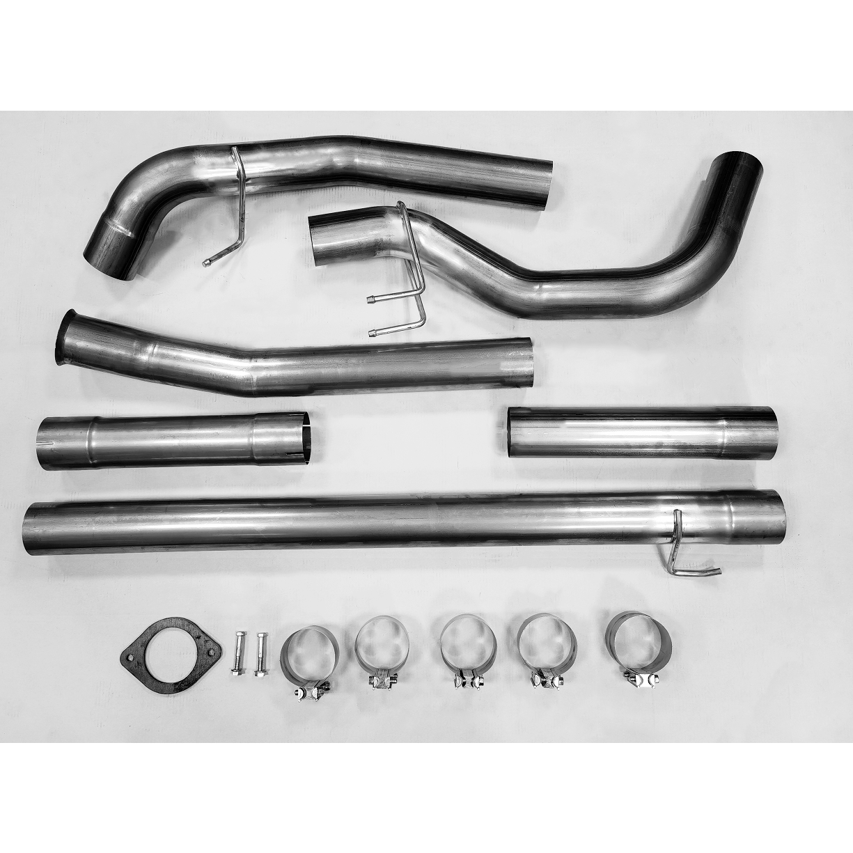 4" Powerstroke Aluminized Down Pipe Back Race Exhaust System-No Muffler Bungs for 2011-2019 6.7L F250/F350