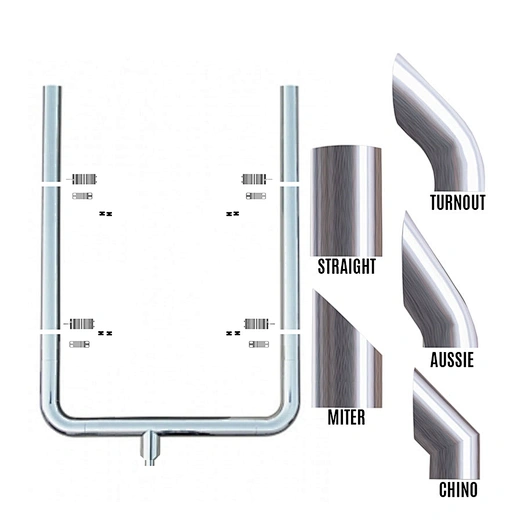 5 to 7 inch exhaust stack