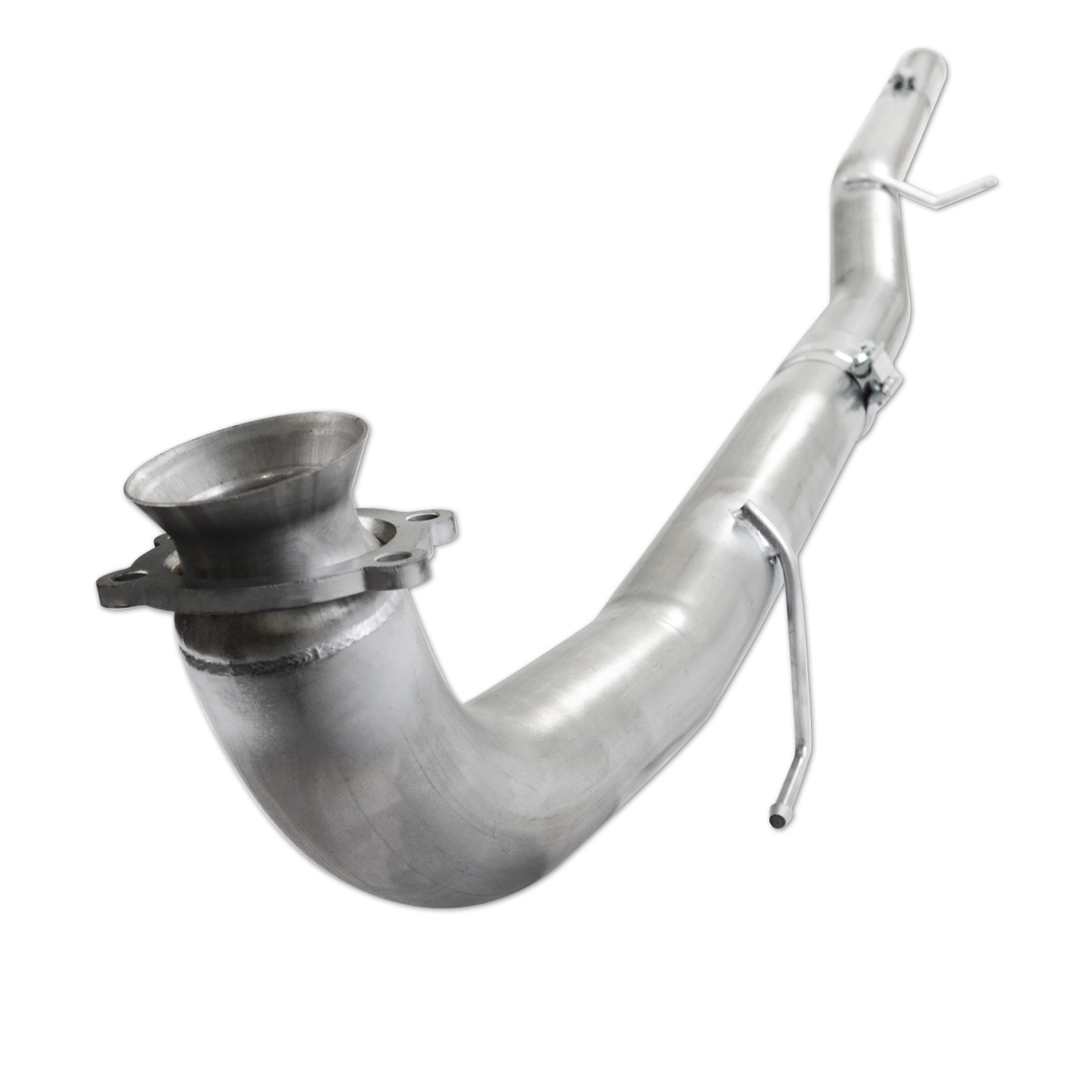 2017-2019 GM 6.6L Duramax L5P FLO-PRO 4 " Aluminized Delete DPF Race Pipe With OEM Style 4-Bolt Flange