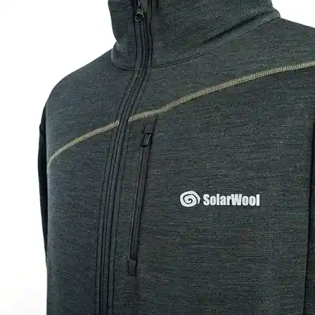 the chest of the Merino Wool Jacket