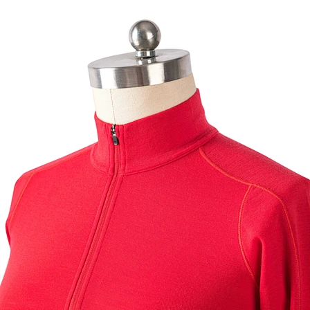 the detail of the Women's Long Sleeve Zip