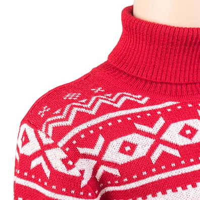 the shoulder of the Christmas Wool Sweater
