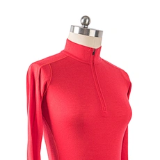 the collar of the Women's Long Sleeve Zip