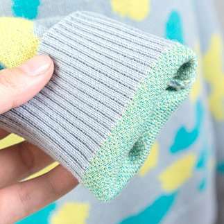the sleeve of the Solarwool Merino Wool Double Knit Sweater 12gg