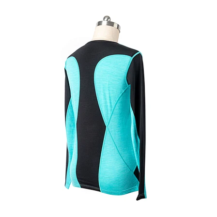 the side of the Womens Long Sleeve Merino Shirt1