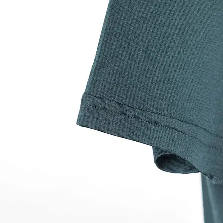 the sleeve of the Mens merino wool t-shirt