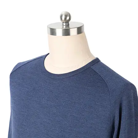 the collar of the Merino Wool Sweatshirt