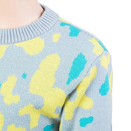 the collar of the Solarwool Merino Wool Double Knit Sweater 12gg
