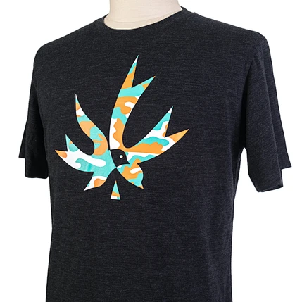 the collar of the Merino Wool Tech Mens Tee