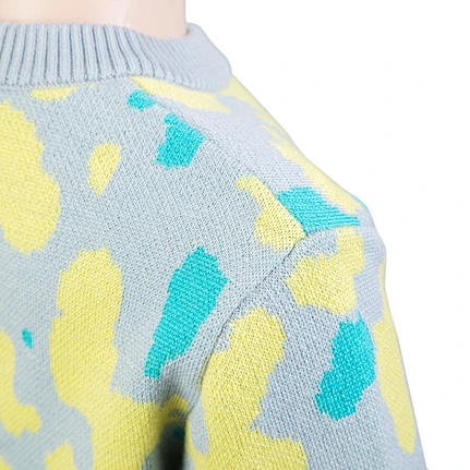 the shoulder of the Solarwool Merino Wool Double Knit Sweater 12gg