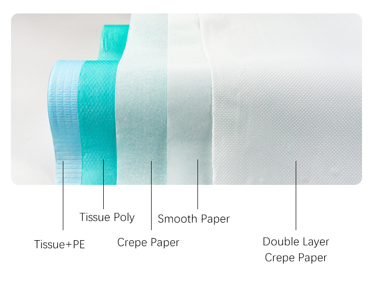 Exam Paper Roll Materials: Tissue+PE, Tissue+Poly, Smooth paper, Crepe Paper and Double Layer Crepe Paper