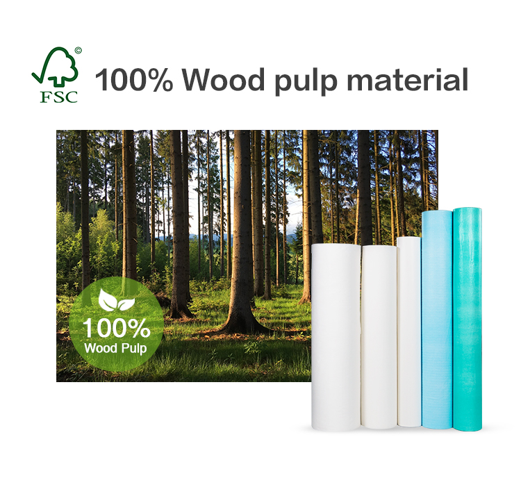 couch roll 100% wood pulp material