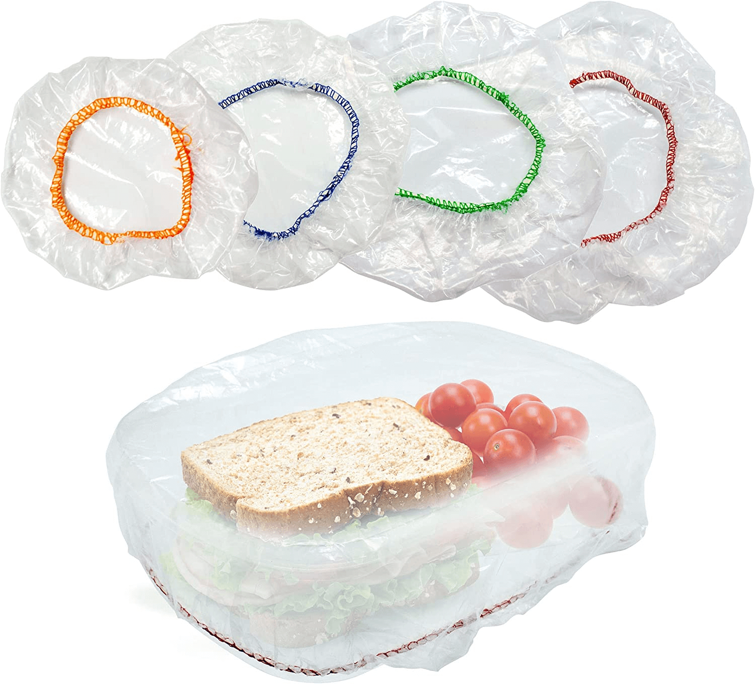 disposable bowl cover with colorful rubber elastic