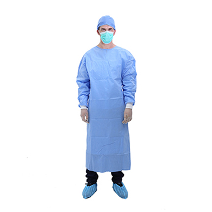 Sterile Isolation Gown with knitted cuff N61A02
